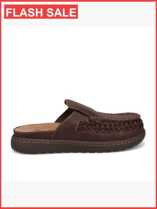 Mens Slide Sandals with Cushioned Footbed Moc Toe Slip On main image 6